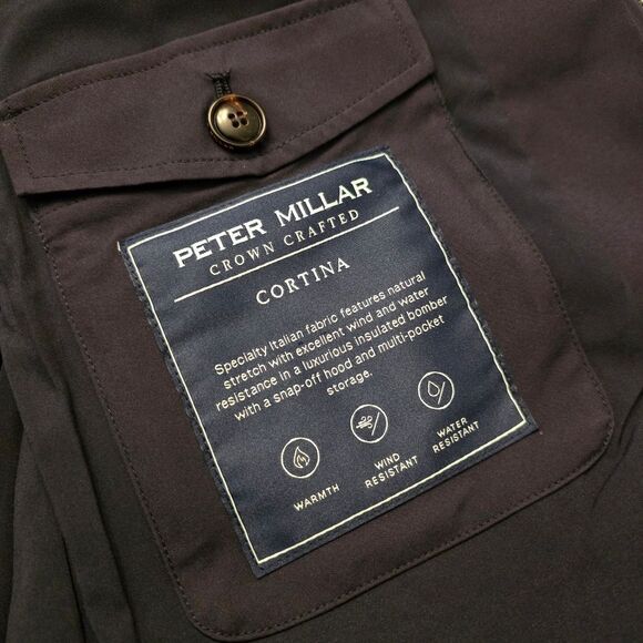 Peter Millar Crown Crafted Cortina Quilted Bomber Jacket Navy Blue Men's Size M - Picture 5 of 7